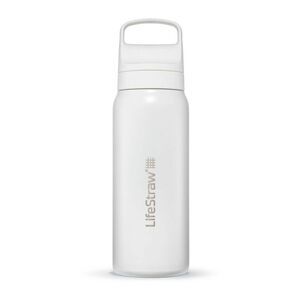 LifeStraw 24oz Go Series Stainless Steel Water Filter Bottle - Polar White